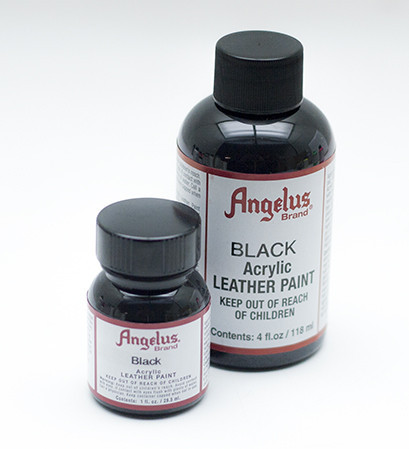 Angelus Brand Acrylic Leather Paint Waterproof Black - 4.oz