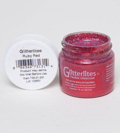 ANGELUS LEATHER PAINT - Glitterlites - Ruby Red Shoe Paint